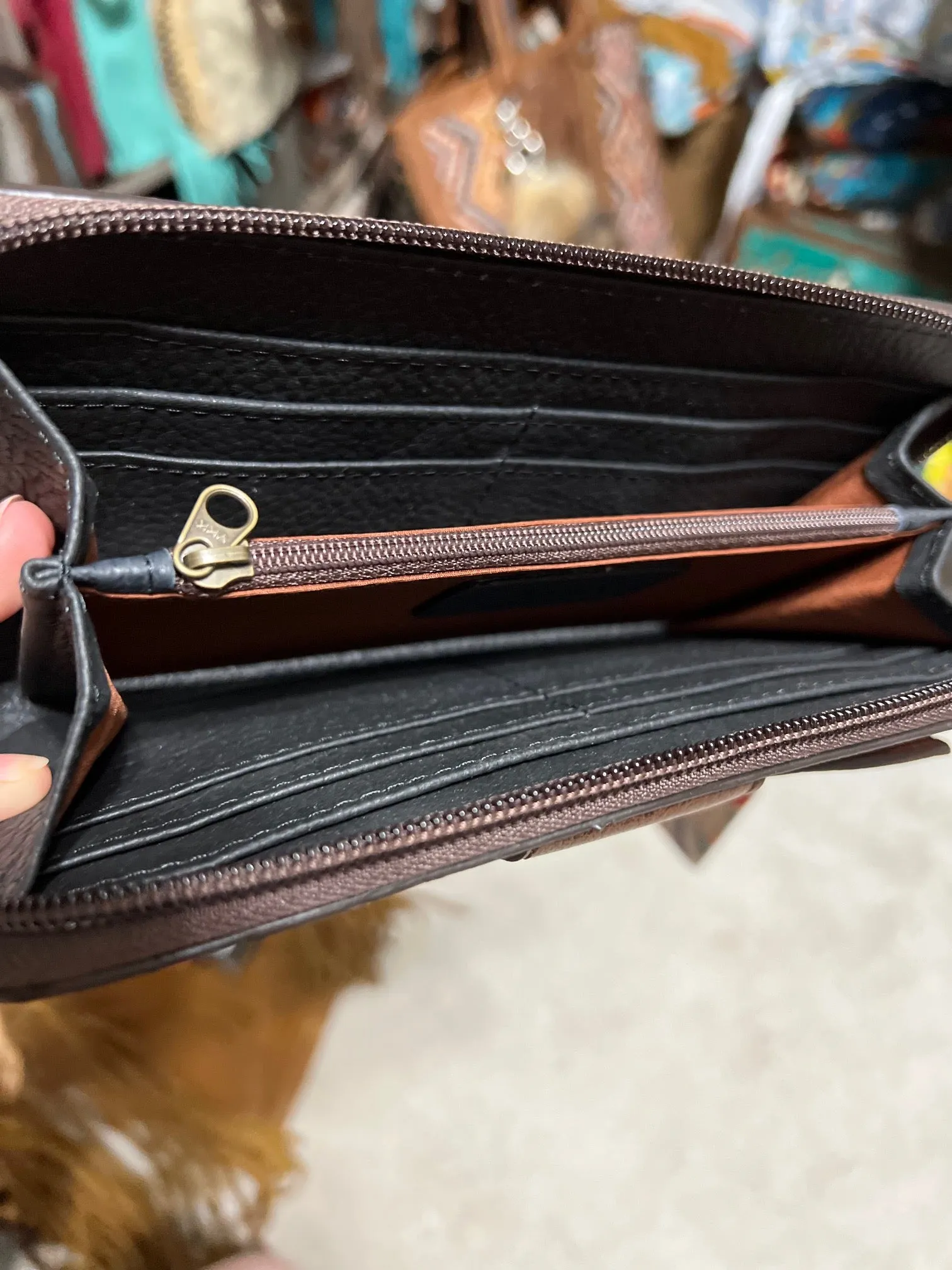 Wallet Genuine Leather Women Bag Western Wallet