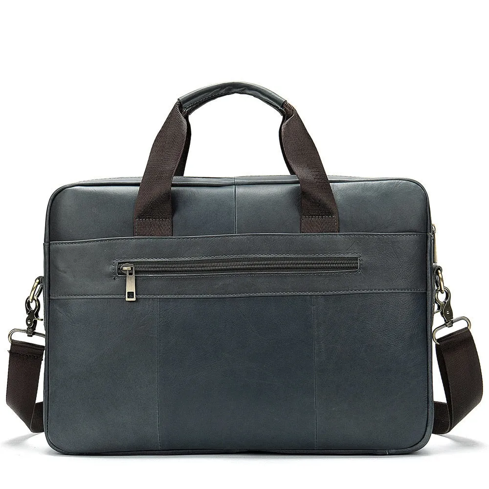 West Louis High Quality Luxury Business Leather Briefcase