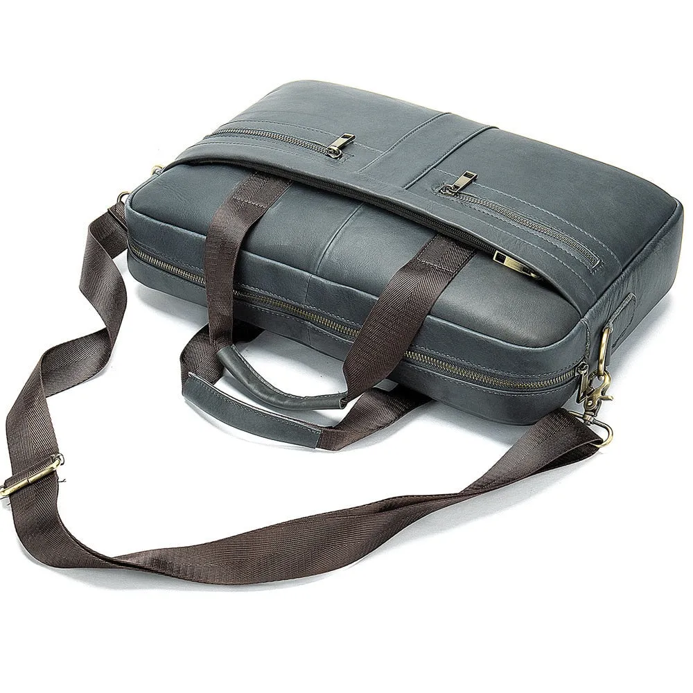 West Louis High Quality Luxury Business Leather Briefcase