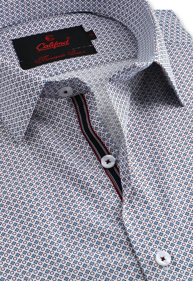 White printed shirt / Marcopolo 102382-01