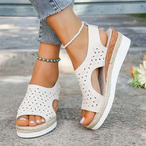 Women's Fish Mouth Casual Hollow Sandals 18787077C