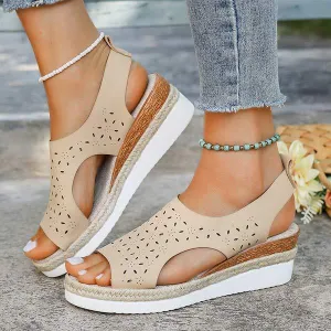 Women's Fish Mouth Casual Hollow Sandals 18787077C
