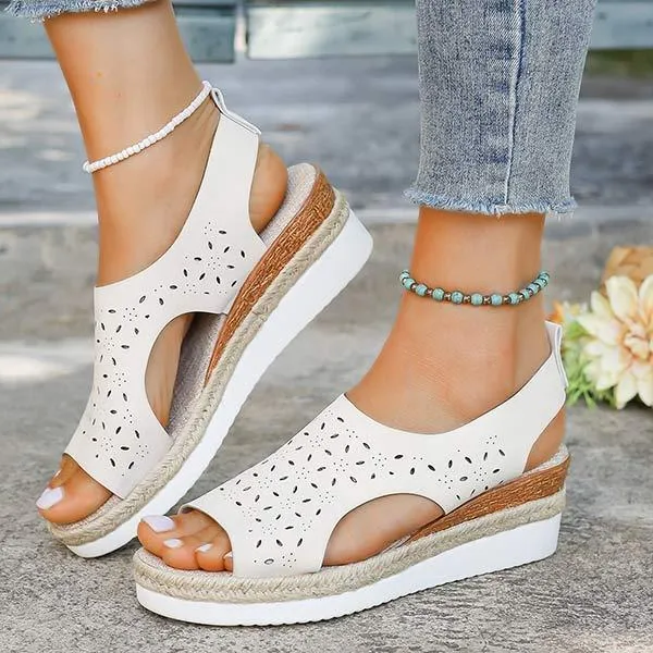 Women's Fish Mouth Casual Hollow Sandals 18787077C