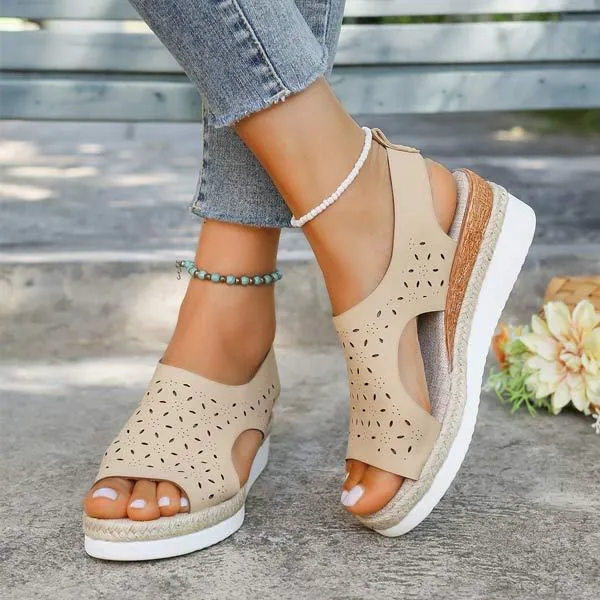Women's Fish Mouth Casual Hollow Sandals 18787077C