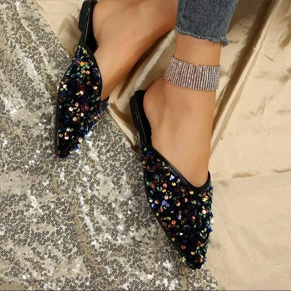 Women's Glittery Luxury Casual Slippers 30547133C
