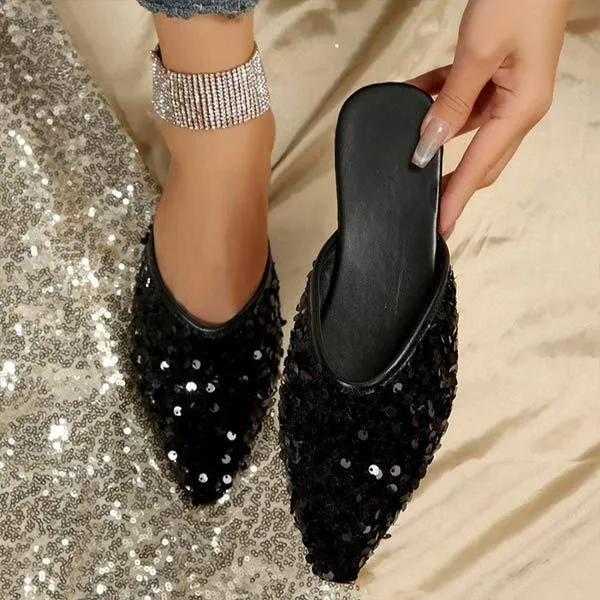 Women's Glittery Luxury Casual Slippers 30547133C