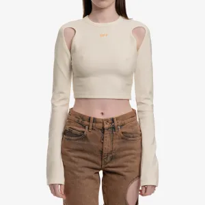 WOMENS SLEEK LS CROP TOP