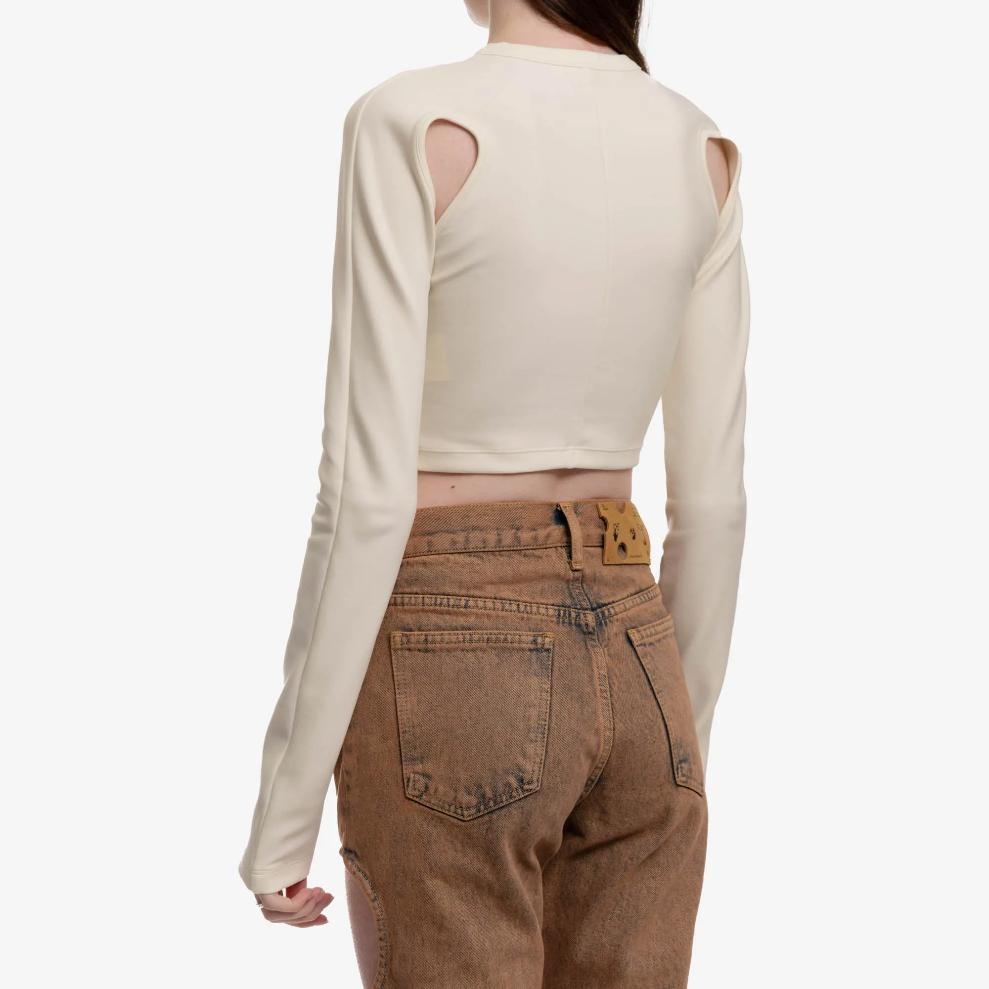 WOMENS SLEEK LS CROP TOP