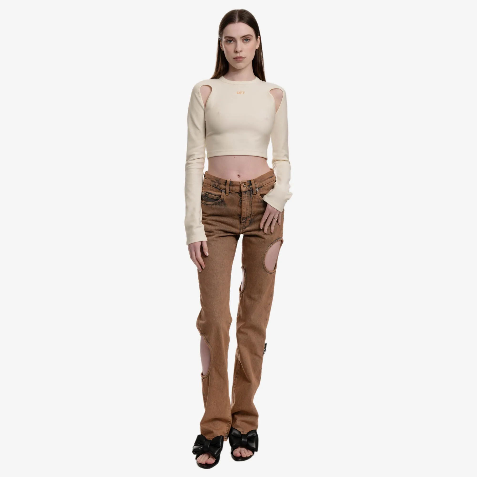 WOMENS SLEEK LS CROP TOP