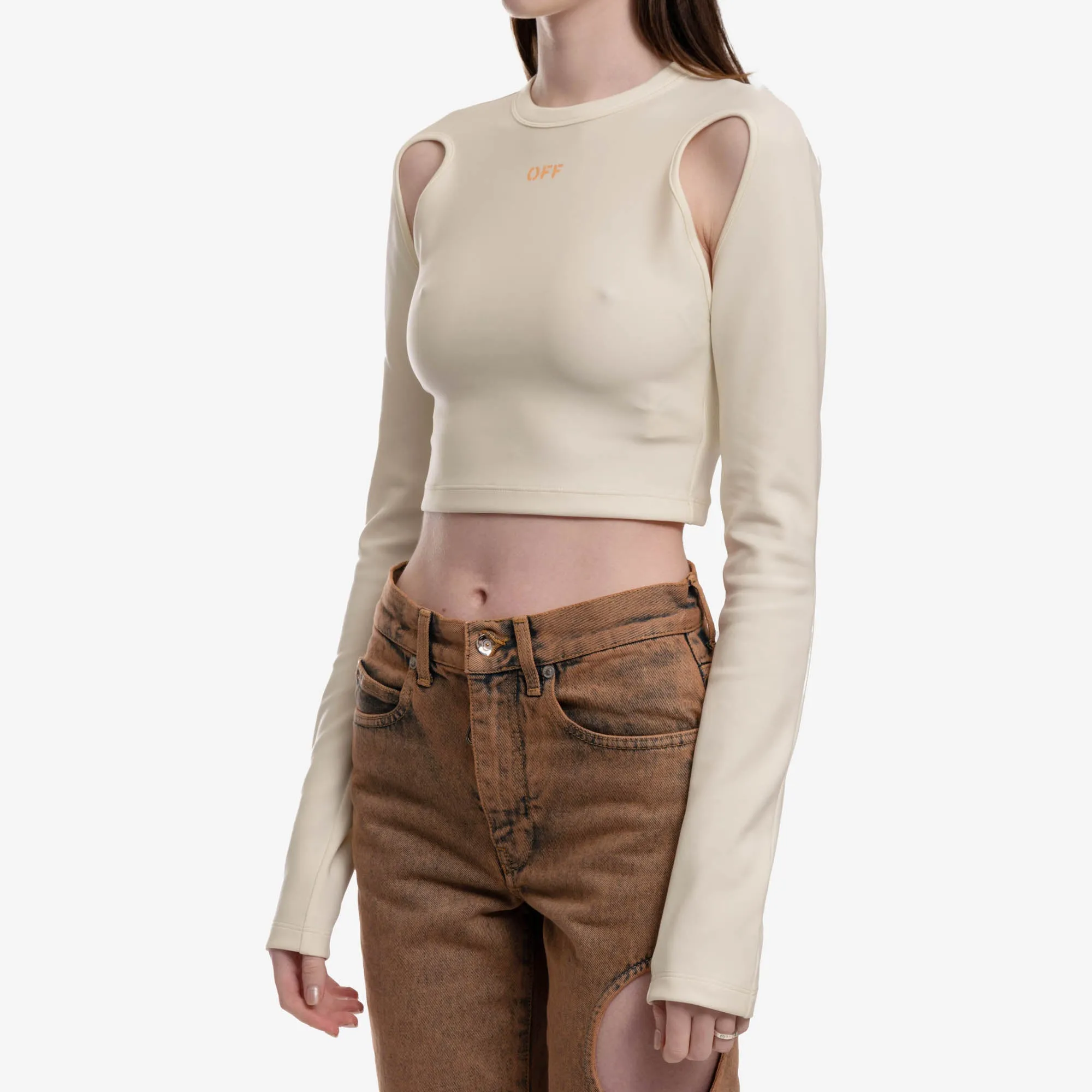 WOMENS SLEEK LS CROP TOP